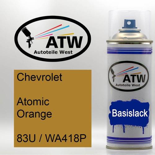 Chevrolet, Atomic Orange, 83U / WA418P: 400ml Sprühdose, von ATW Autoteile West.